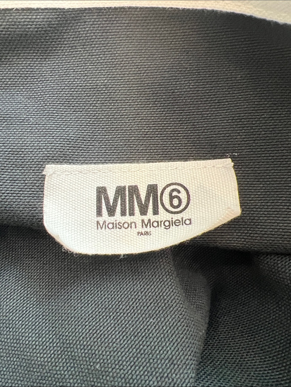 Maison Martin Margiela Black Canvas Tote with white/cream Handles - Picture 5 of 11
